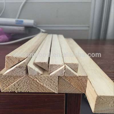 Natural Color Paulownia Triangular/Square/Triangle Chamfer Strip